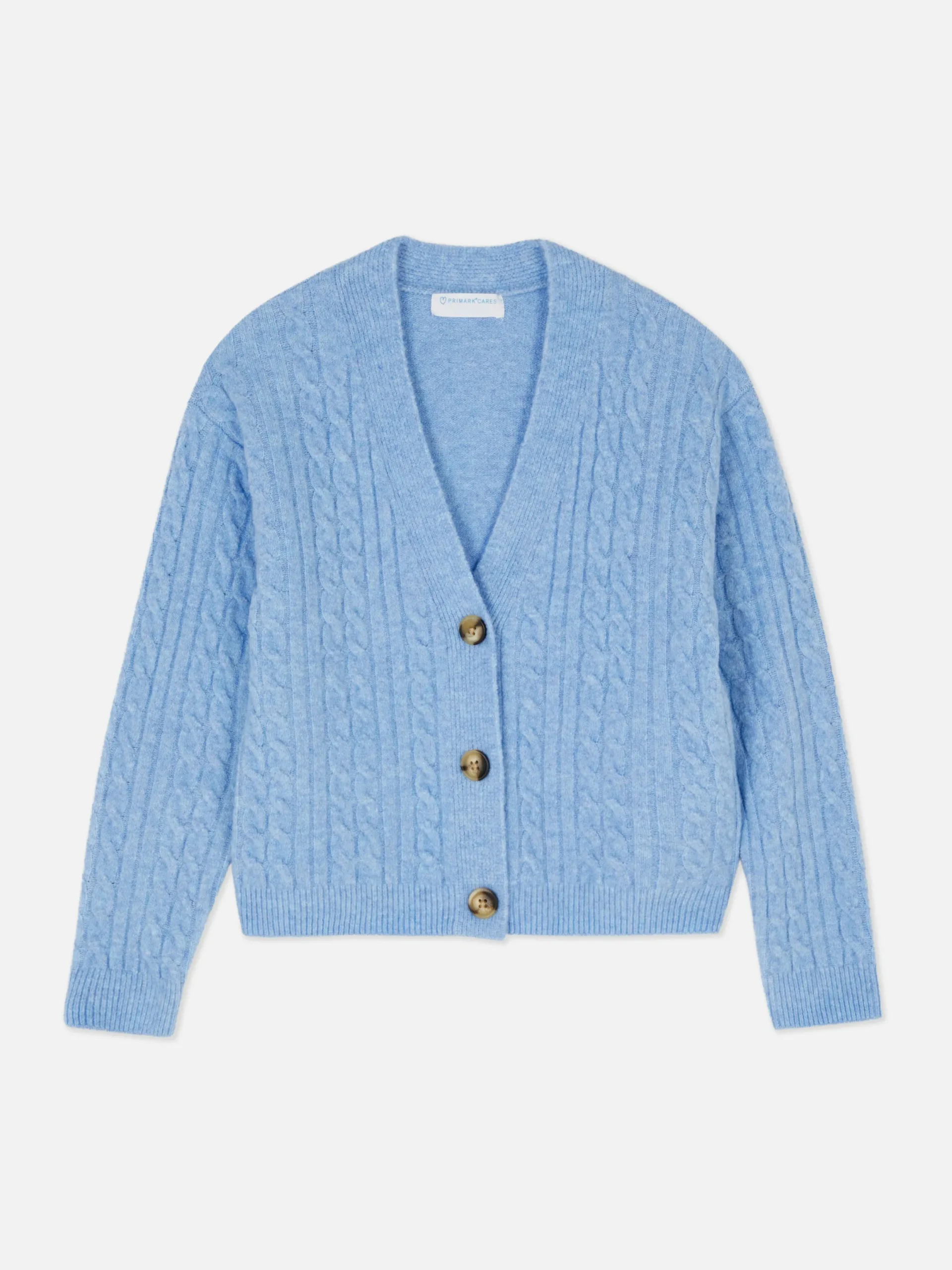 Pullover Und Cardigans|Primark Cardigan Mit Zopfmuster Hellblau