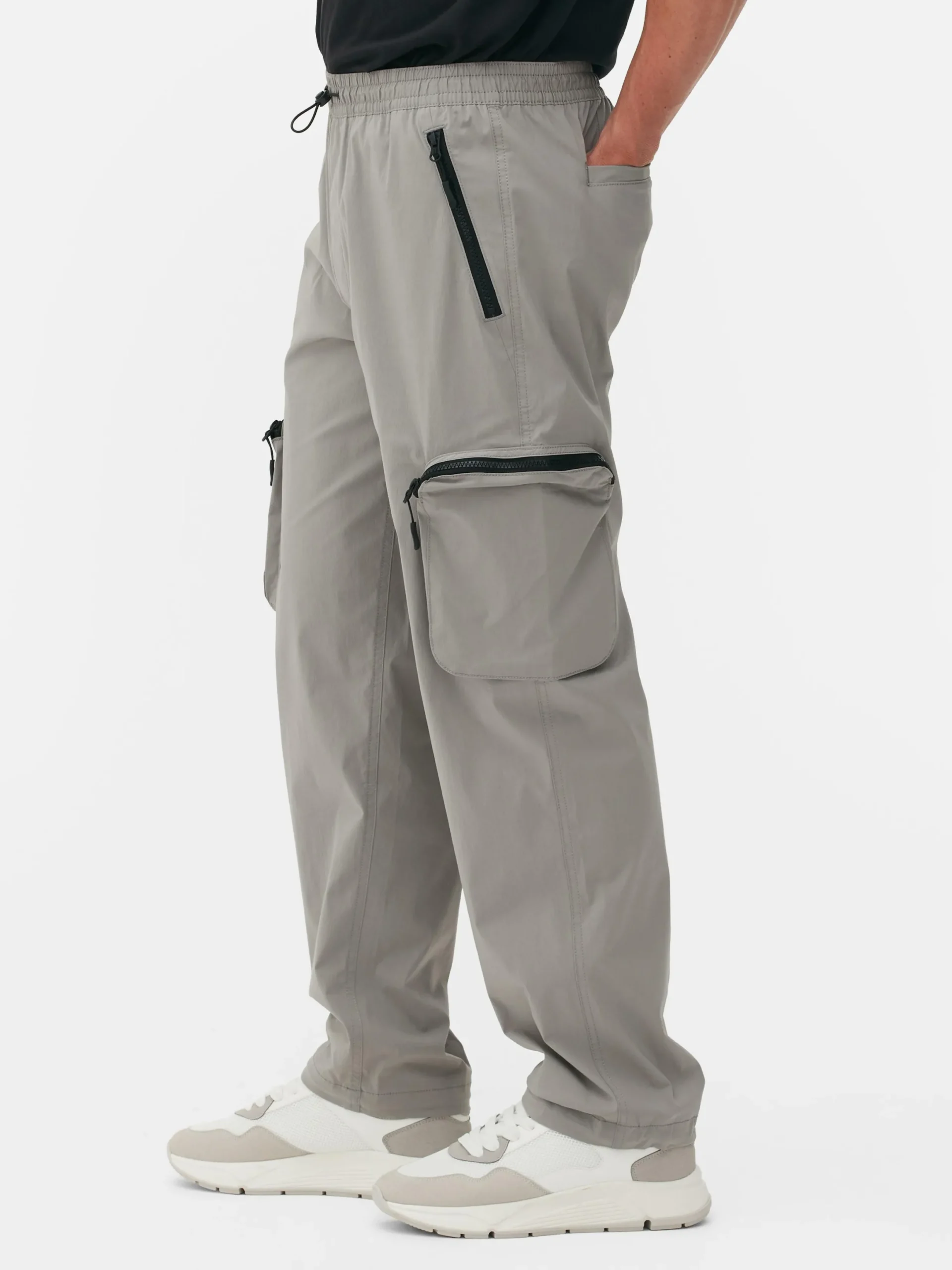 Hosen|Primark Cargohose Aus Funktionsgewebe Schiefergrau