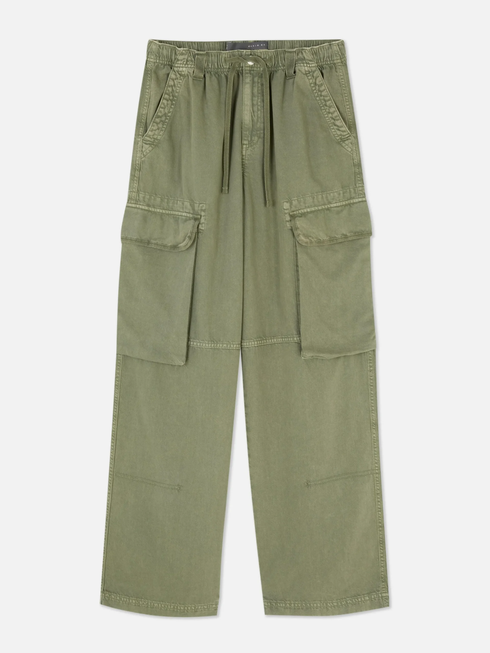 Denim|Jeans|Primark Cargohose Mit Bindegürtel Khakifarben