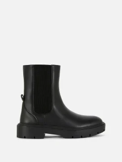 Stiefel Und Gummistiefel|Primark Chelsea Boots Mit Runder Zehenpartie Schwarz