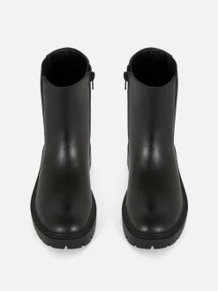 Stiefel Und Gummistiefel|Primark Chelsea Boots Mit Runder Zehenpartie Schwarz