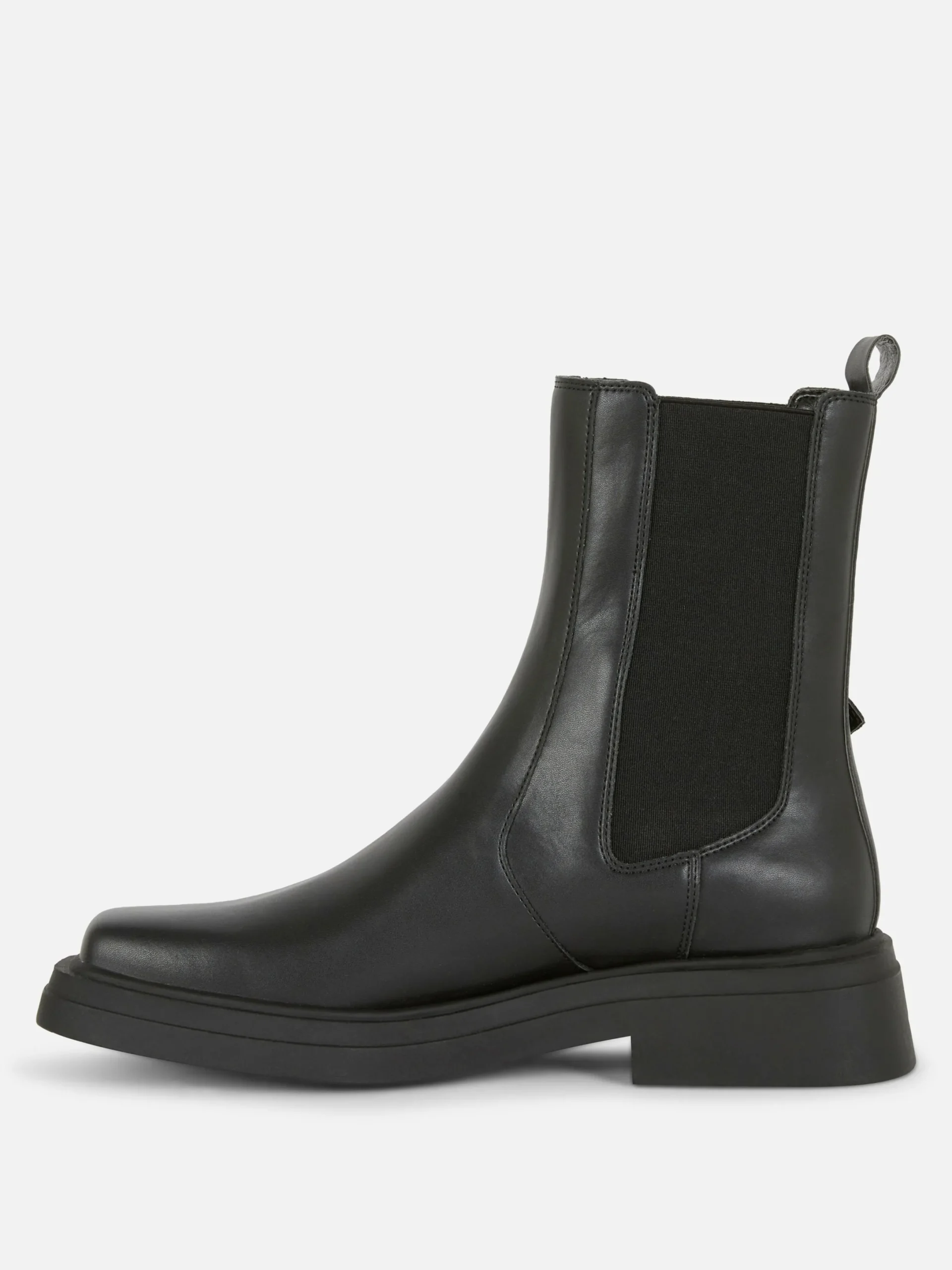 Stiefel|Primark Chelseaboots Aus Kunstleder Mit Eckigem Zehenbereich Schwarz