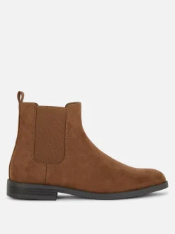 Stiefel|Primark Chelsea-Boots In Wildleder-Optik Taupefarben