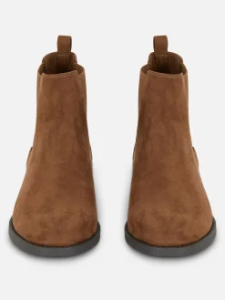 Stiefel|Primark Chelsea-Boots In Wildleder-Optik Taupefarben