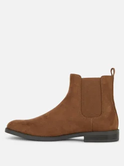Stiefel|Primark Chelsea-Boots In Wildleder-Optik Taupefarben
