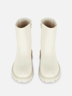 Stiefel Und Gummistiefel|Primark Chelseaboots Mit Seitenreißverschluss Cremefarben