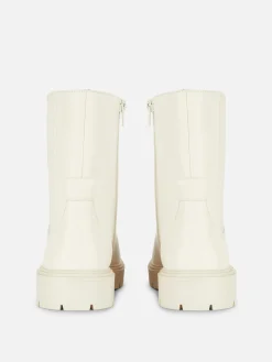 Stiefel Und Gummistiefel|Primark Chelseaboots Mit Seitenreißverschluss Cremefarben
