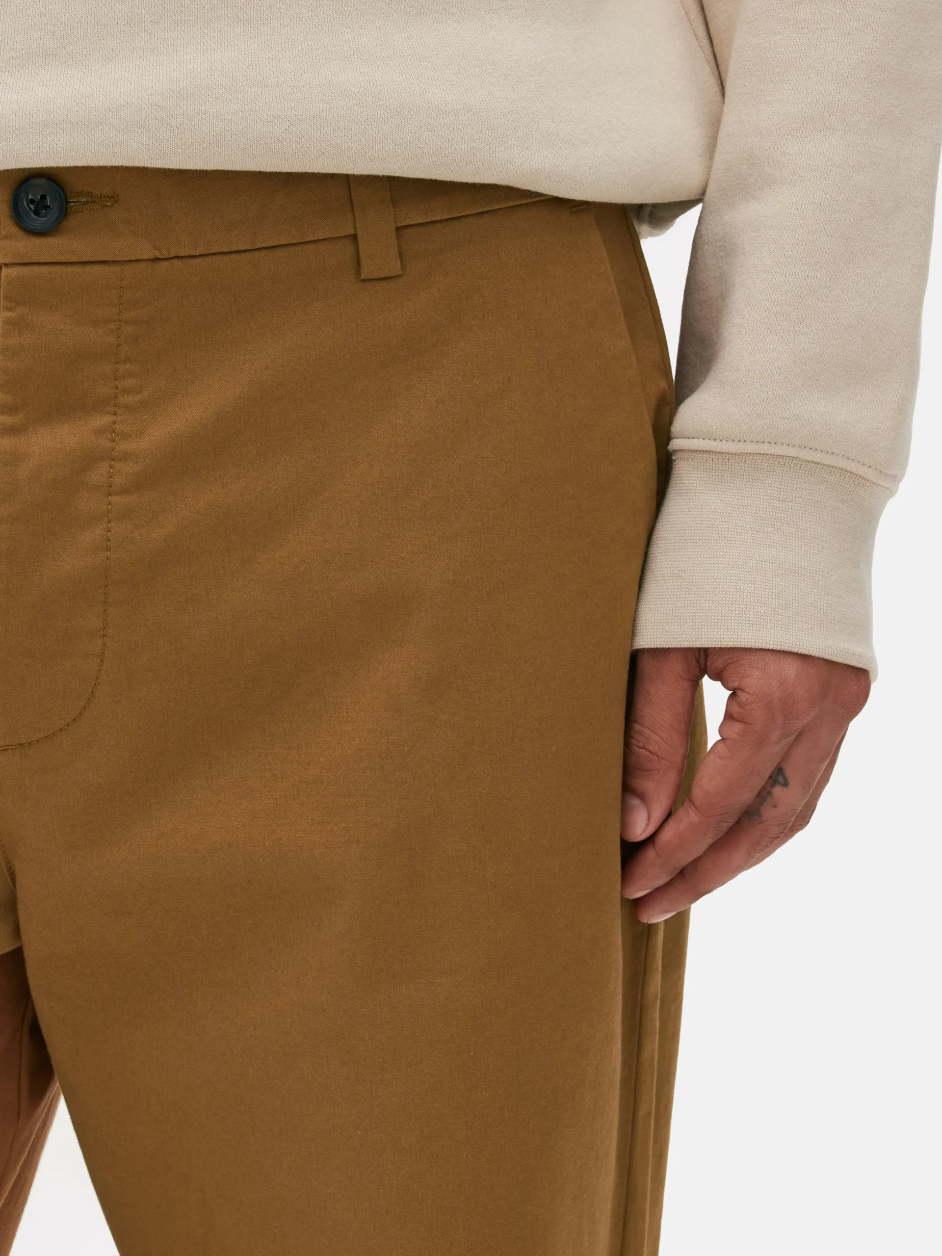 Hosen|Primark Chinohose In Gerader Passform Tabakbraun