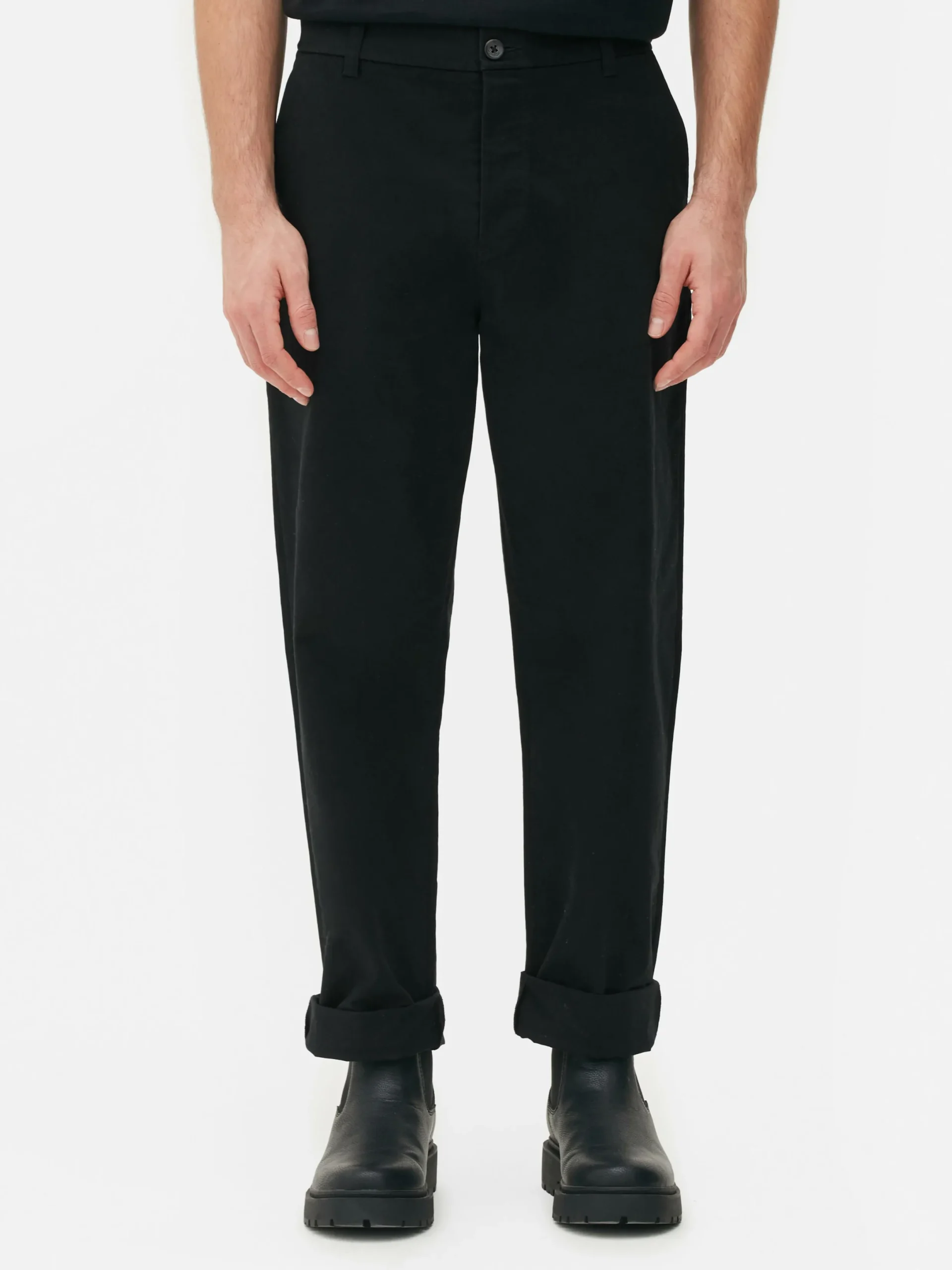 Hosen|Primark Chinohose In Gerader Passform Schwarz