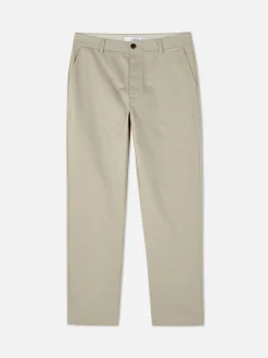 Hosen|Primark Chinohose In Gerader Passform Steinfarben
