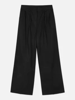 Hosen Und Leggings|Primark Chinohose Mit Weitem Bein Schwarz