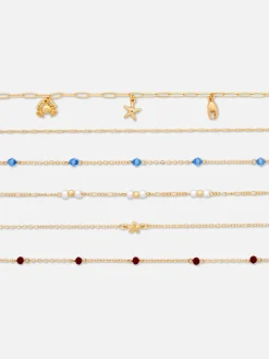 Schmuck|Primark Choker-Halsketten Im Strand-Stil, 6er-Pack Rot