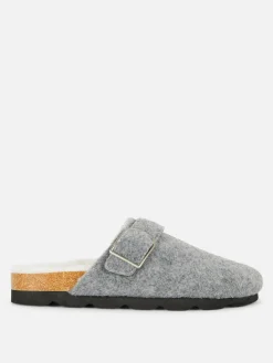 Hausschuhe|Hausschuhe|Primark Clog-Mules Aus Filz Grau