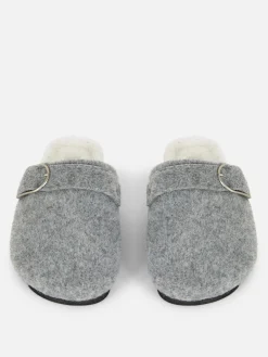 Hausschuhe|Hausschuhe|Primark Clog-Mules Aus Filz Grau