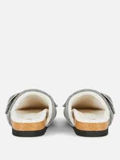 Hausschuhe|Hausschuhe|Primark Clog-Mules Aus Filz Grau