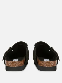 Hausschuhe|Hausschuhe|Primark Clogs Mit Nietenschnalle Schwarz