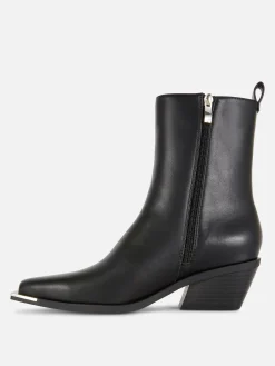 Stiefel|Primark Cowboystiefel Aus Kunstleder Schwarz