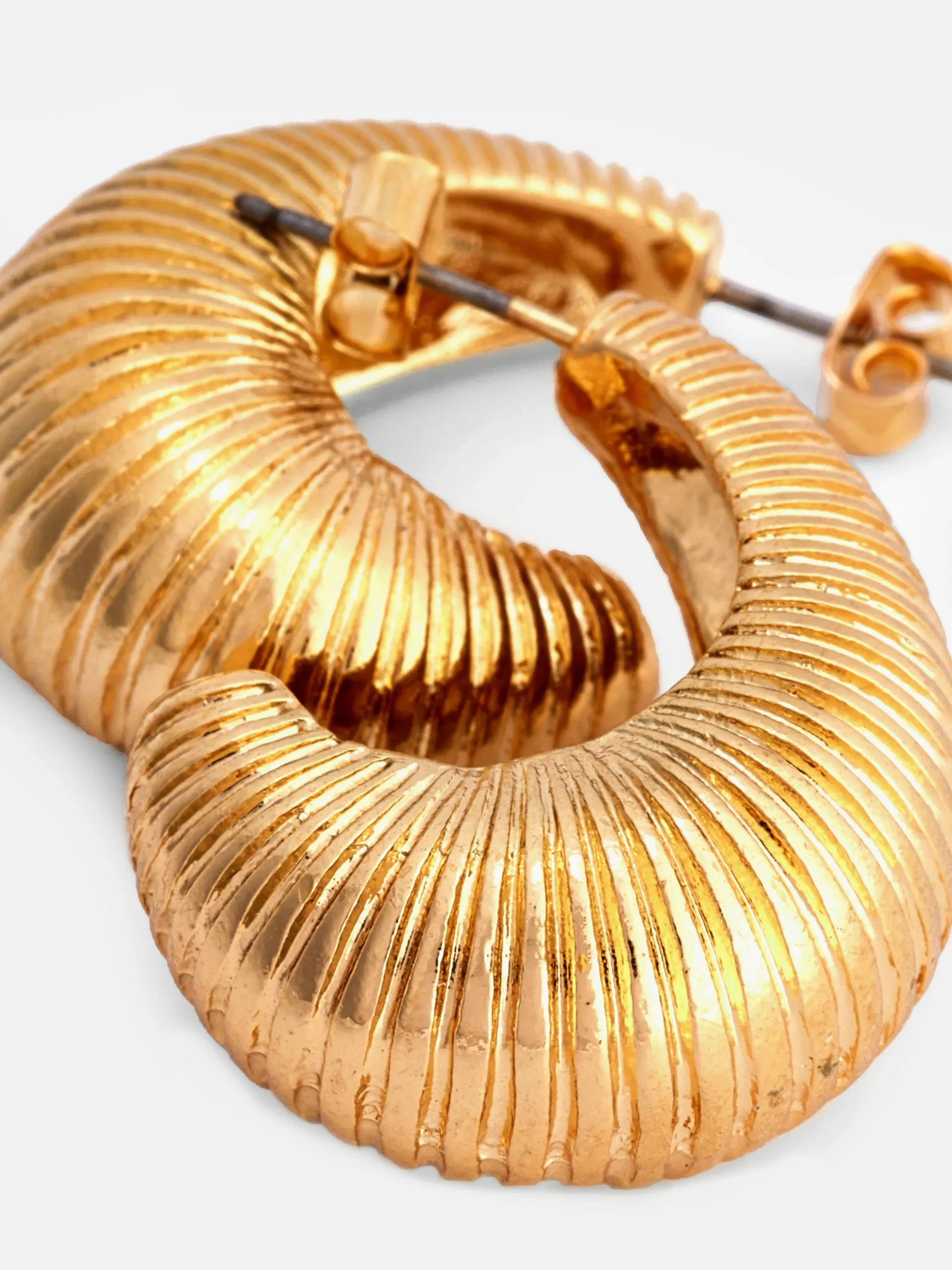 Schmuck|Primark Creolen Mit Rippstruktur Gelb