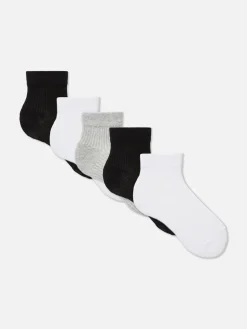 Socken|Primark Crew-Socken, 5er-Pack Schwarz/Weiß