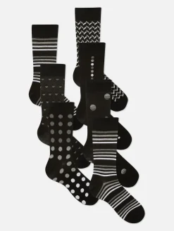 Socken|Primark Crew-Socken In Verschiedenen Designs, 7er-Pack Multi
