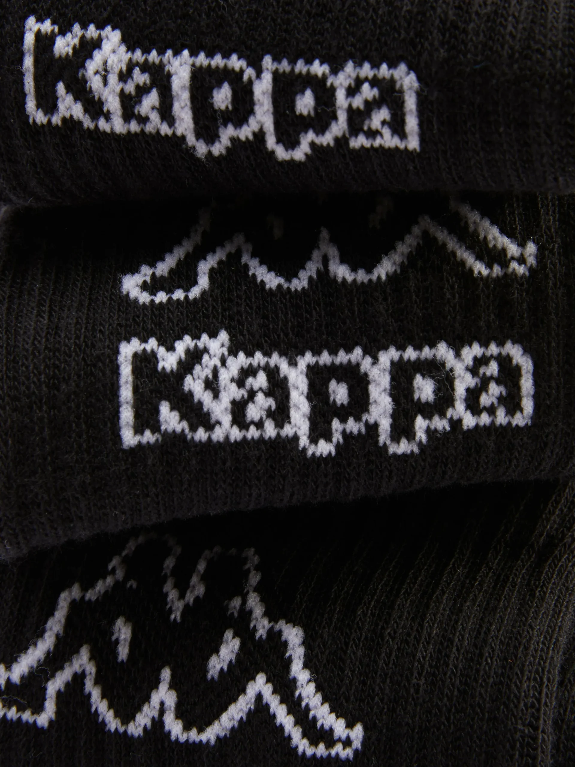Socken|Sportbekleidung|Primark Crew-Socken Mit „Kappa X “ Logo, 3er-Pack Schwarz