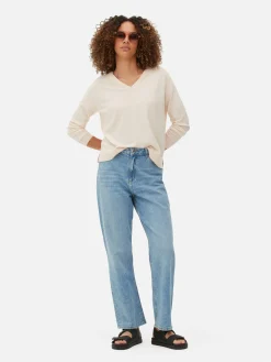 Denim|Jeans|Primark Denim Jeans Mit Geradem Bein Mittelblau