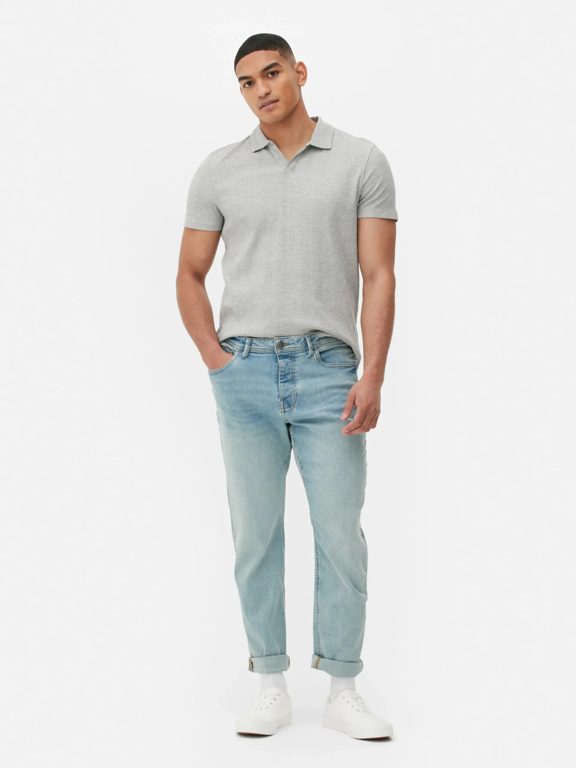 Jeans|Primark Denim-Jeans Mit Geradem Bein Hellblau