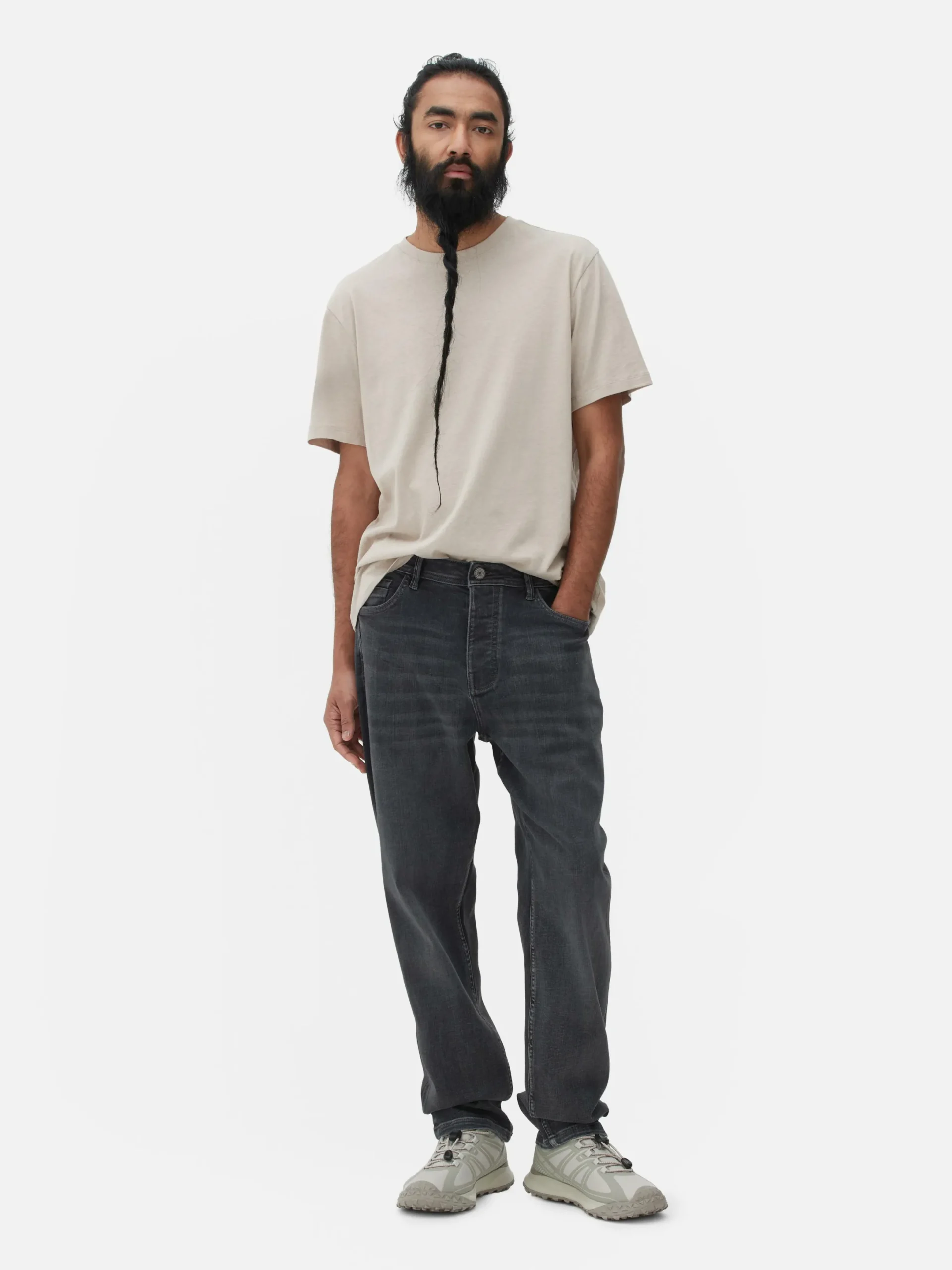 Jeans|Primark Denim-Jeans Mit Geradem Bein Grau