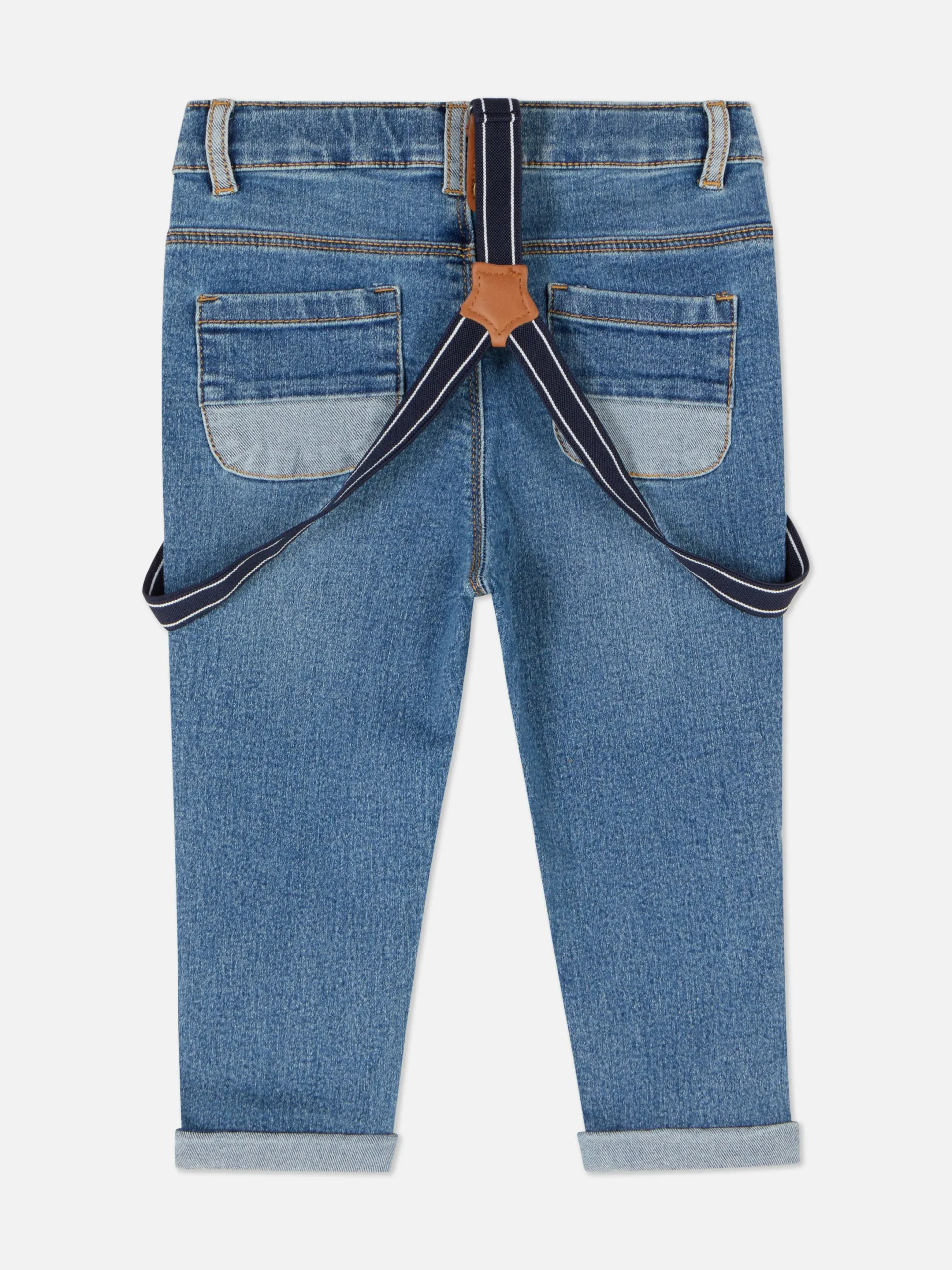 Hosen Und Leggings|Primark Denim-Jeans Mit Hosenträgern Mittelblau