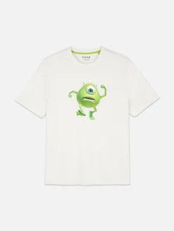 Tops Und T-Shirts|Grafik-T-Shirts Und -Sweatshirts|Primark „Die Monster AG Mike“ T-Shirt Ecrufarben