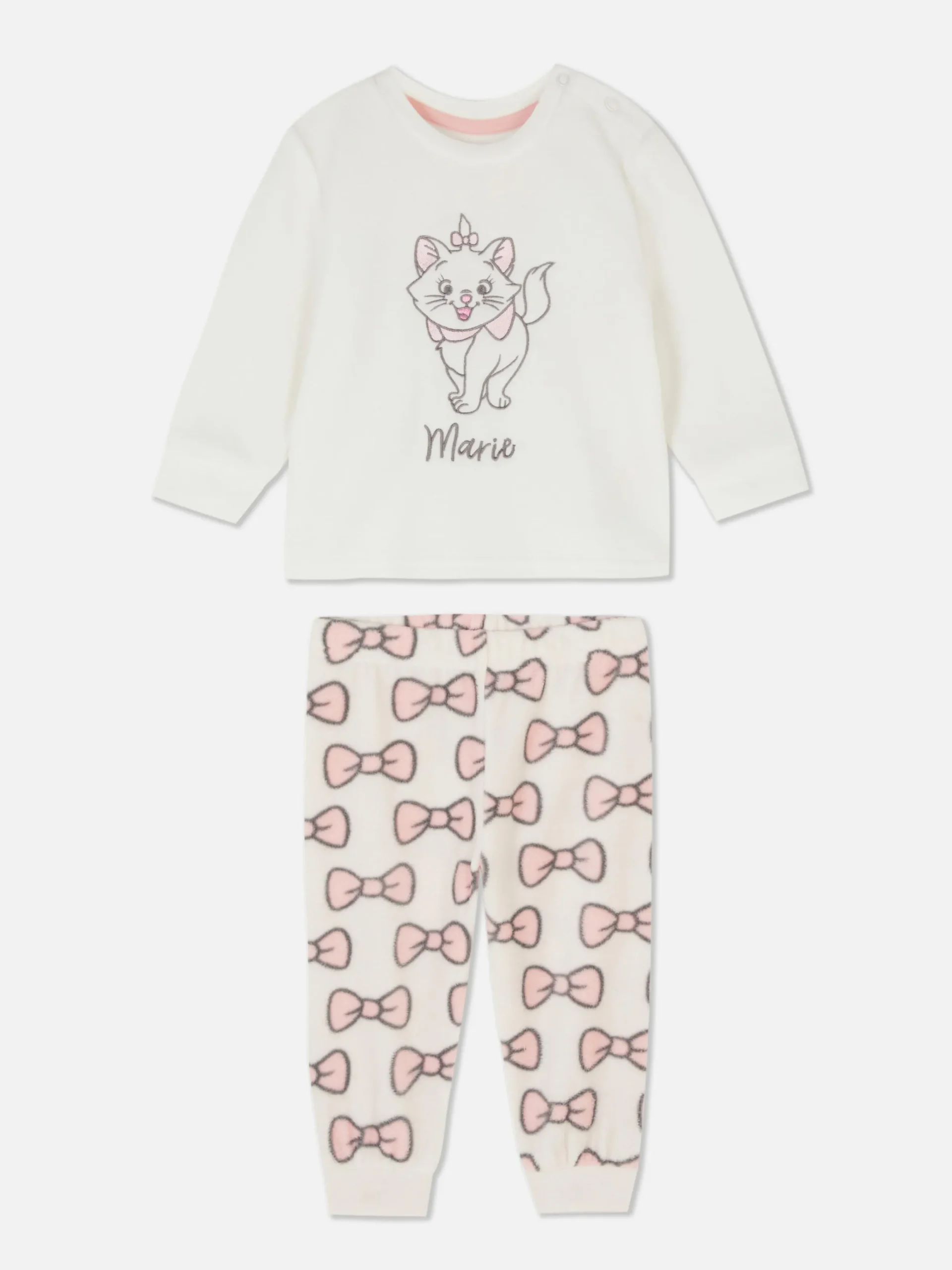 Schlafanzüge Und Nachtwäsche|Primark „Disney Aristocats Marie“ Schlafanzug Aus Fleece Ecrufarben