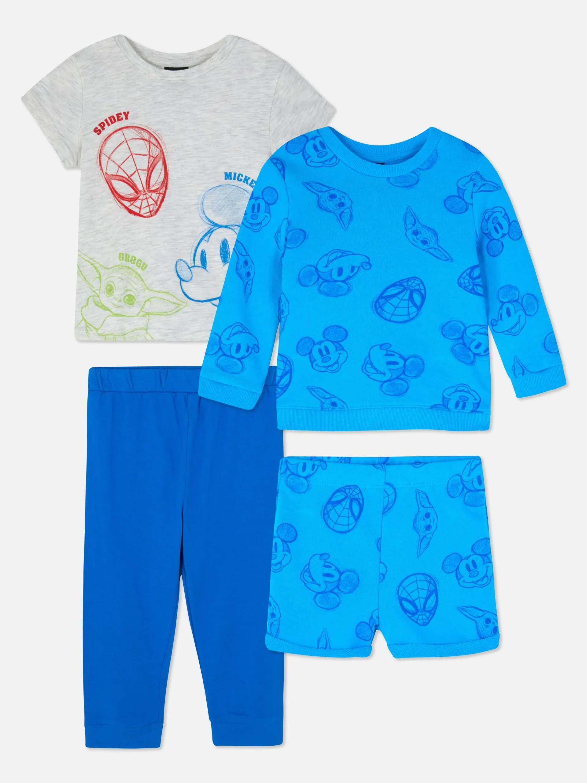 Schlafanzüge Und Nachtwäsche|Primark „Disney Character Originals“ Schlafanzug, 2er-Pack Blau