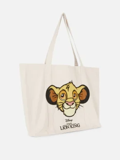 Reiseaccessoires|Primark „Disney Der König Der Löwen“ XL-Canvas-Tasche Naturfarben