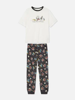 Schlafanzüge|Primark „Disney“ Jersey-Schlafanzug Mit Print Elfenbeinfarben