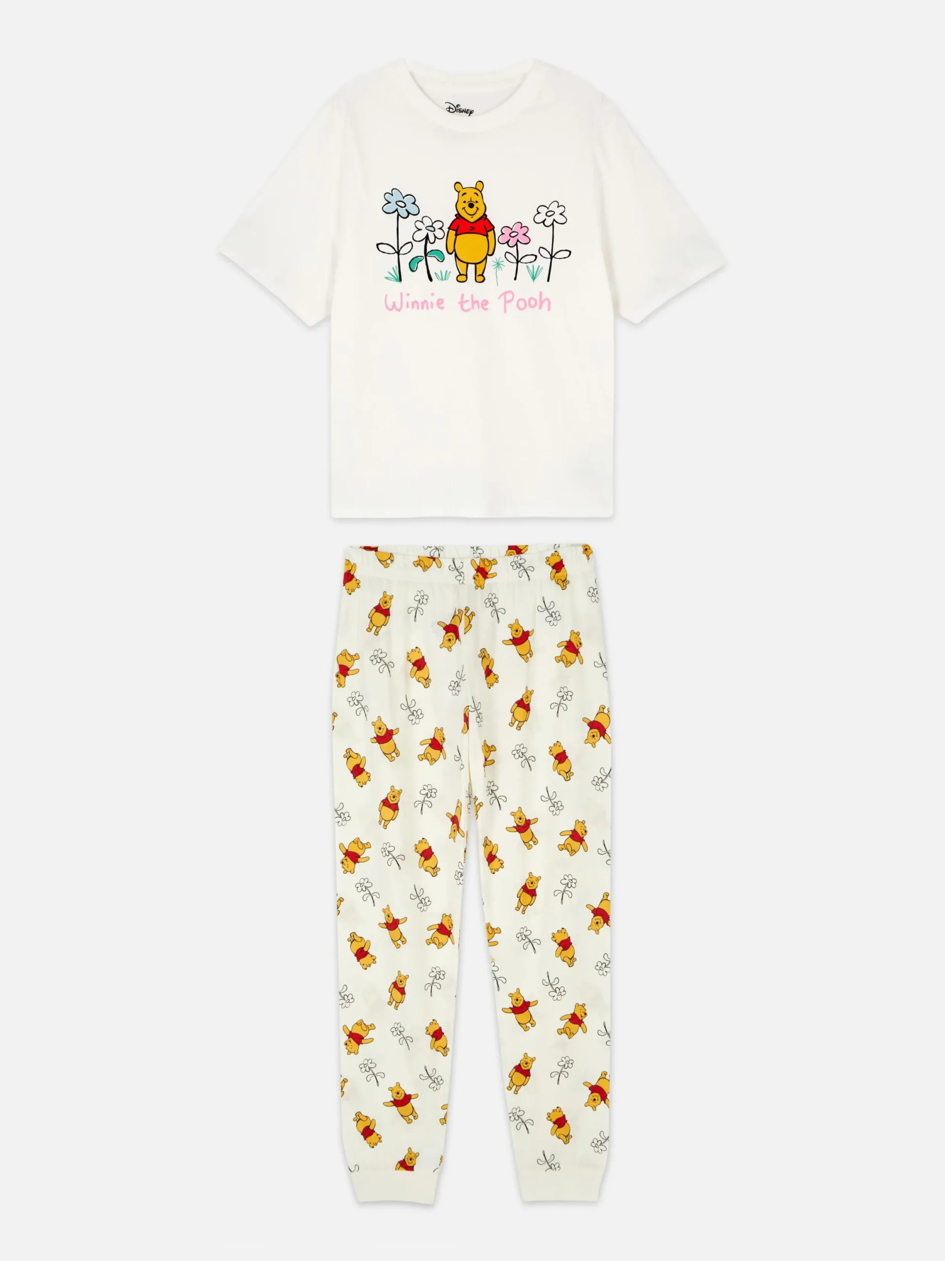 Schlafanzüge|Primark „Disney“ Jersey-Schlafanzug Mit Print Cremefarben hell