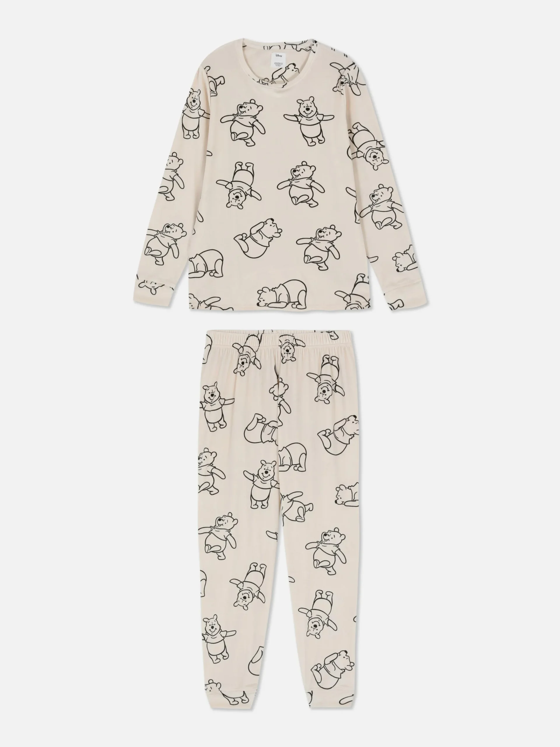 Schlafanzüge|Primark „Disney“ Langärmeliger Schlafanzug Aus Fleece Hellbeige
