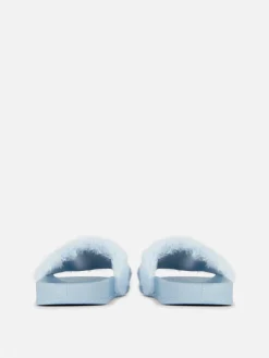 Sandalen Und Flipflops|Primark „Disney Lilo & Stitch“ Badesandalen Aus Kunstfell Blau