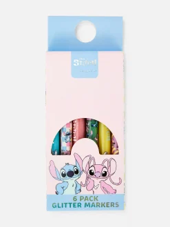 Buntstifte|Primark „Disney Lilo & Stitch“ Glitzer-Filzstifte, 6er-Pack Multi
