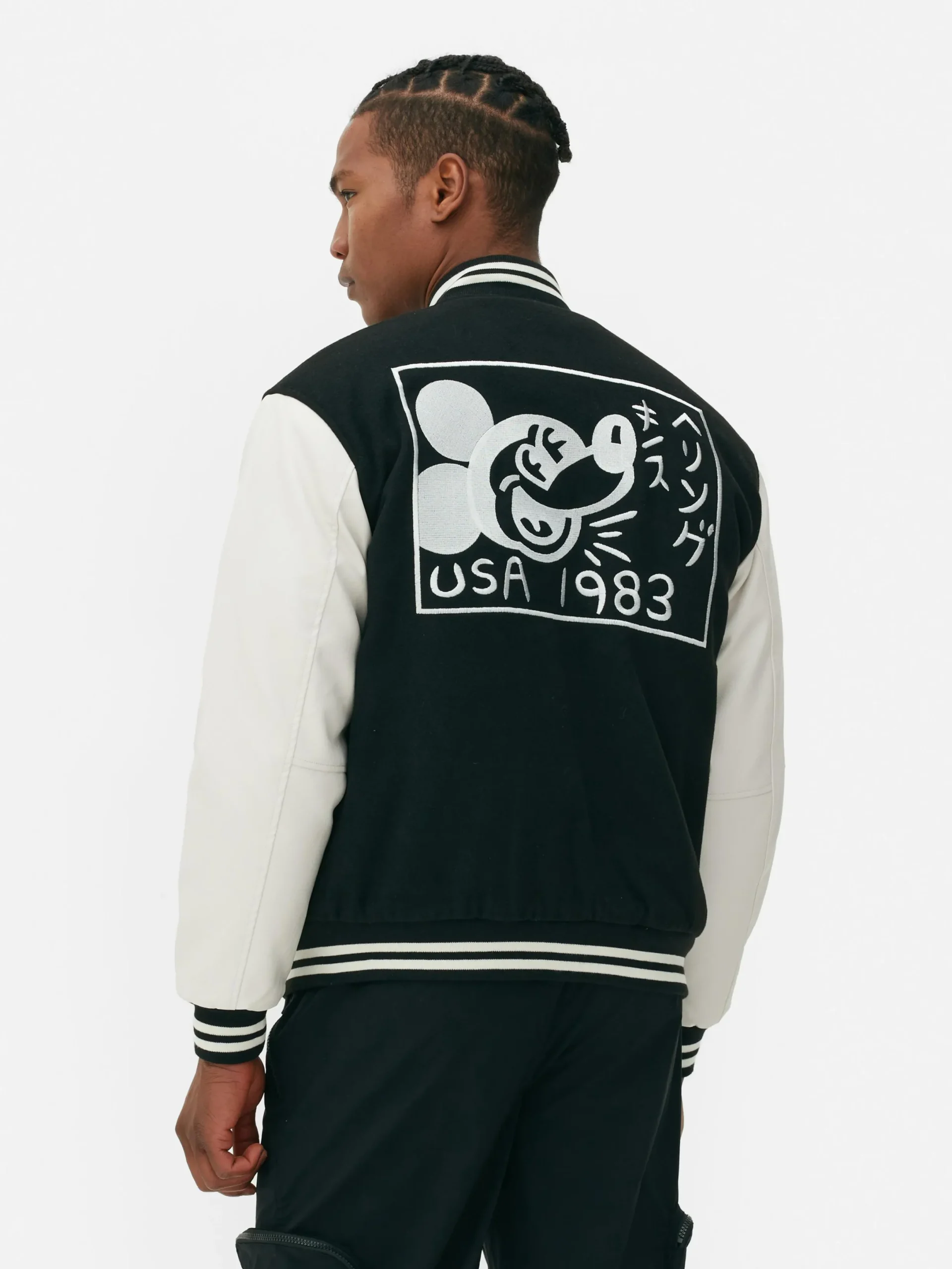 Jacken Und Mäntel|Primark „Disney Mickey Maus X Keith Haring“ College-Jacke Schwarz