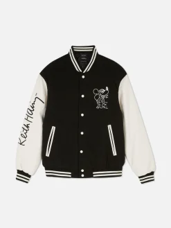 Jacken Und Mäntel|Primark „Disney Mickey Maus X Keith Haring“ College-Jacke Schwarz