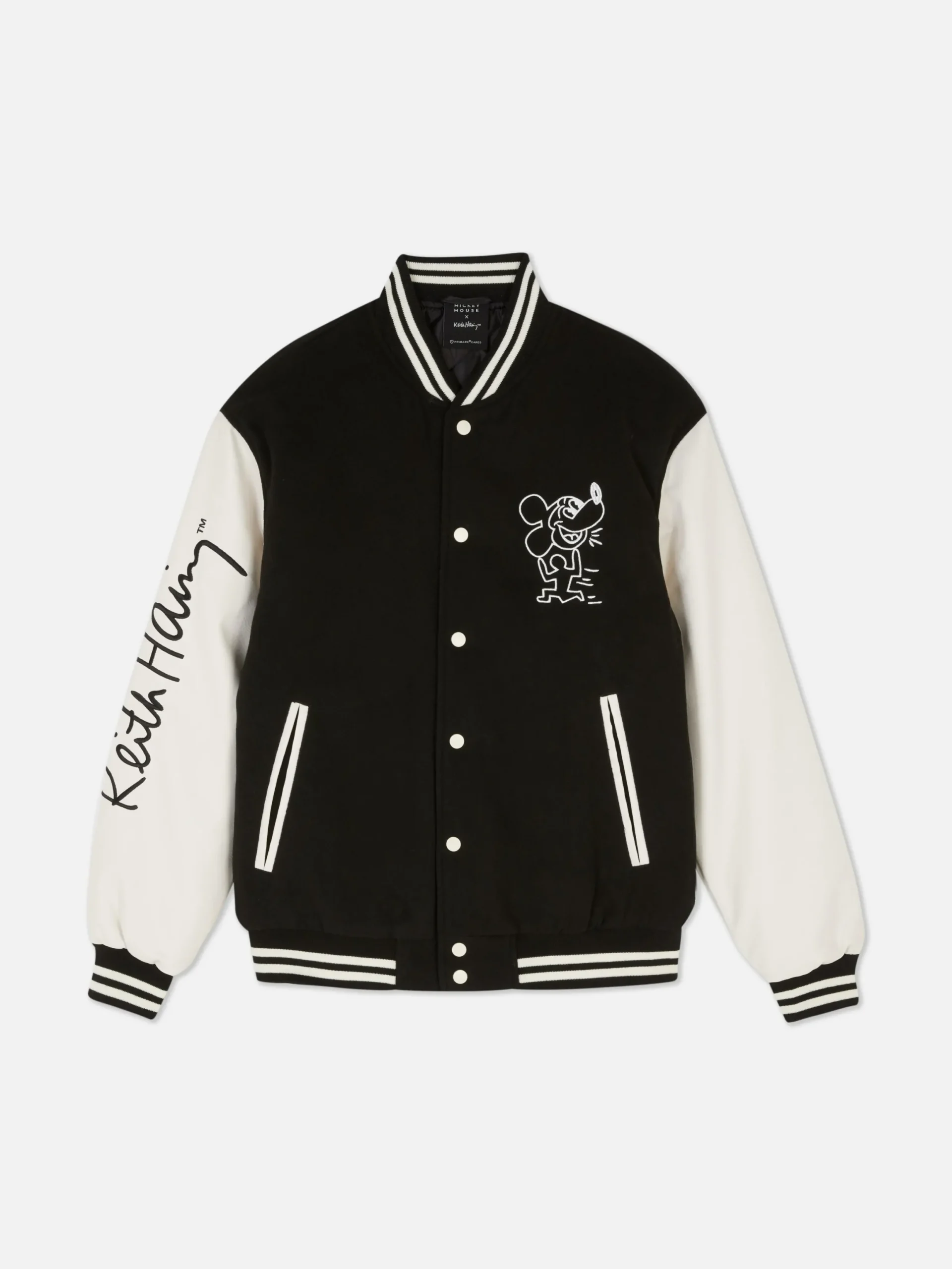 Jacken Und Mäntel|Primark „Disney Mickey Maus X Keith Haring“ College-Jacke Schwarz