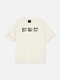 Tops Und T-Shirts|Primark „Disney Mickey Maus X Keith Haring“ T-Shirt Im Oversized-Look Weiß