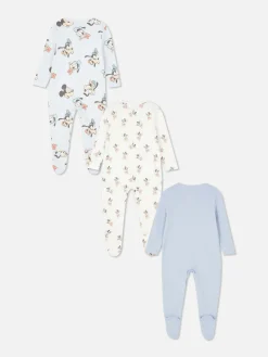 Babygirls Und Strampler|Primark „Disney Micky Maus & Freunde“ Schlafanzüge, 3er-Pack Blau
