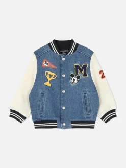 Jacken Und Mäntel|Primark „Disney Micky Maus“ Jeansjacke Im College-Stil Blau