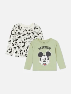 Tops Und T-Shirts|Primark „Disney Micky Maus“ Langarmshirt, 2er-Pack Grün