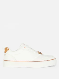 Sneakers|Primark „Disney Micky Maus“ Low-Top-Sneaker Mit Glitzer Weiß