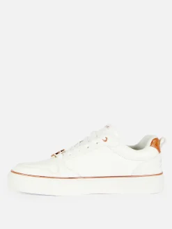 Sneakers|Primark „Disney Micky Maus“ Low-Top-Sneaker Mit Glitzer Weiß