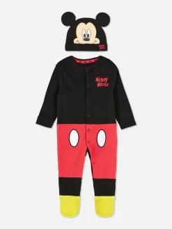 Sets Und Outfits|Babygirls Und Strampler|Primark „Disney Micky Maus“ Schlafanzug Und Mütze Im Set Rot