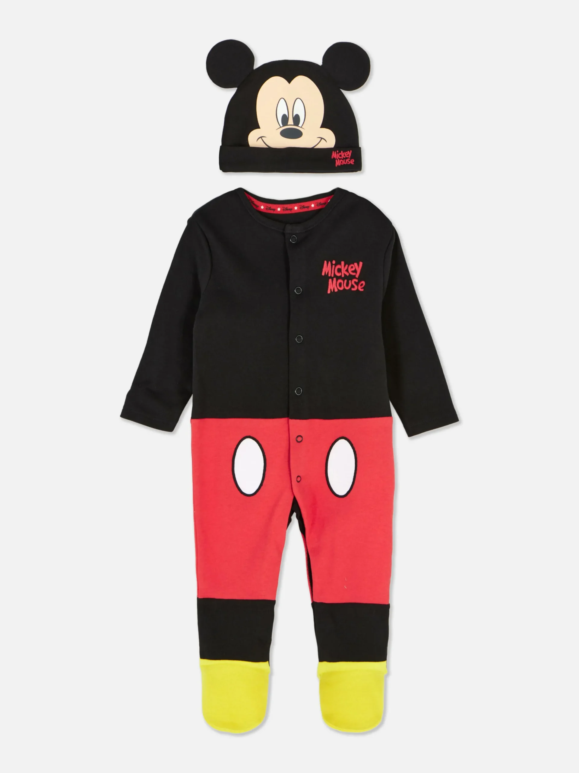 Sets Und Outfits|Babygirls Und Strampler|Primark „Disney Micky Maus“ Schlafanzug Und Mütze Im Set Rot