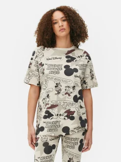 Schlafanzugoberteile|Primark „Disney Micky Maus“ Schlafanzugtop Taupefarben
